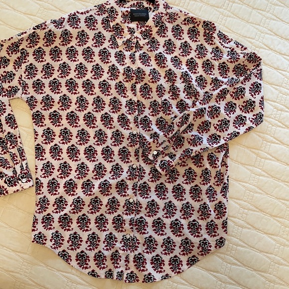 Scotch & Soda print drop shoulder size Medium button shirt - Picture 1 of 7